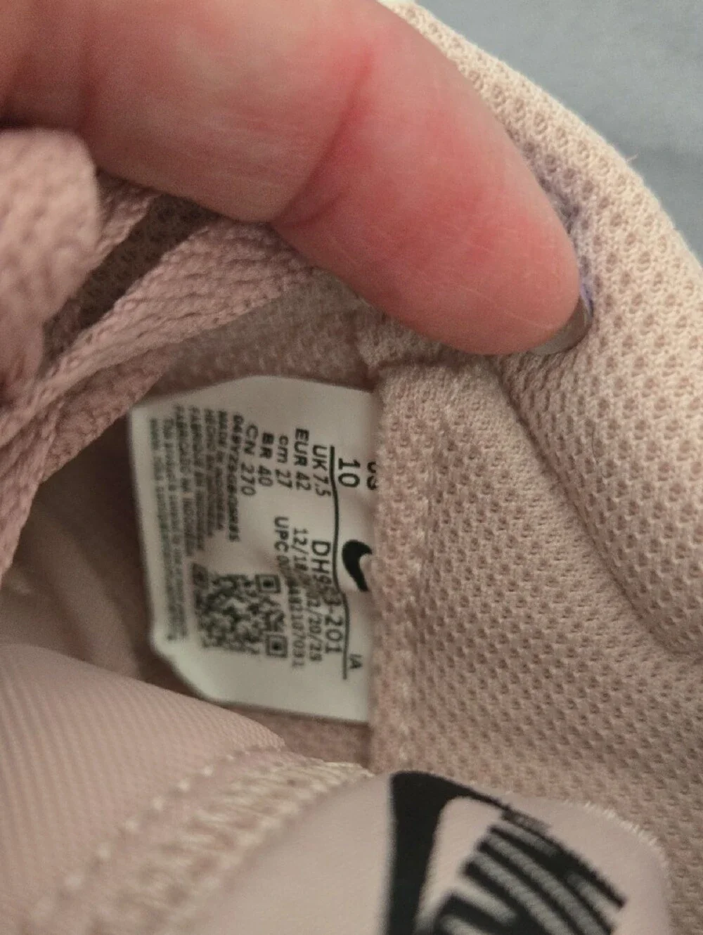Nike Dusty Pink Retro Runner Sneakers with White Swoosh